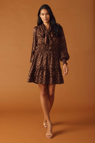 OPEN PATH ALMOND WOVEN MINI DRESS - Glamourous Grace