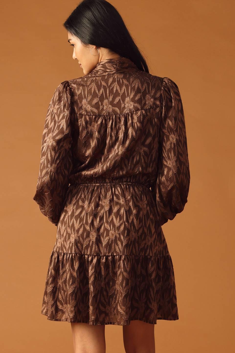 OPEN PATH ALMOND WOVEN MINI DRESS - Glamourous Grace