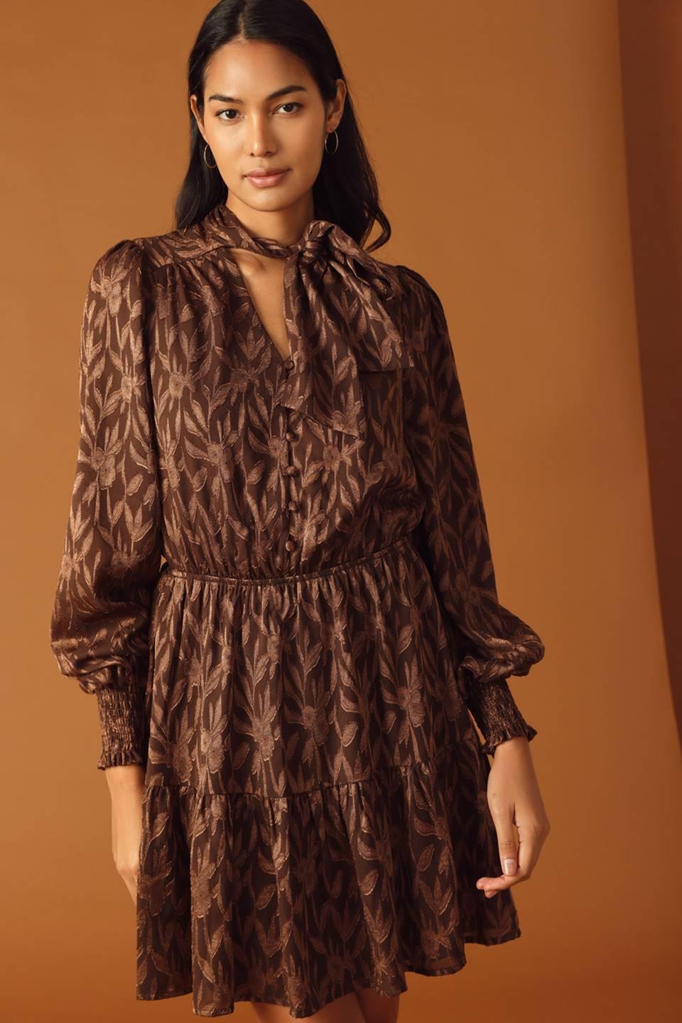 OPEN PATH ALMOND WOVEN MINI DRESS - Glamourous Grace