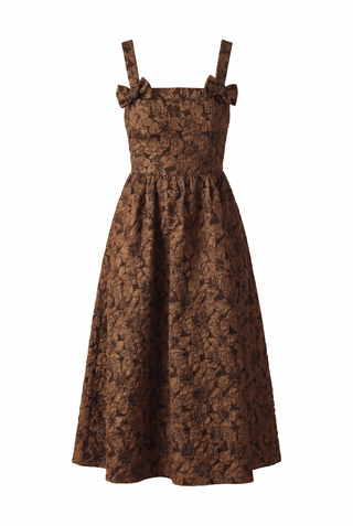 LOST IN TIME WOVEN MIDI DRESS - Glamourous Grace