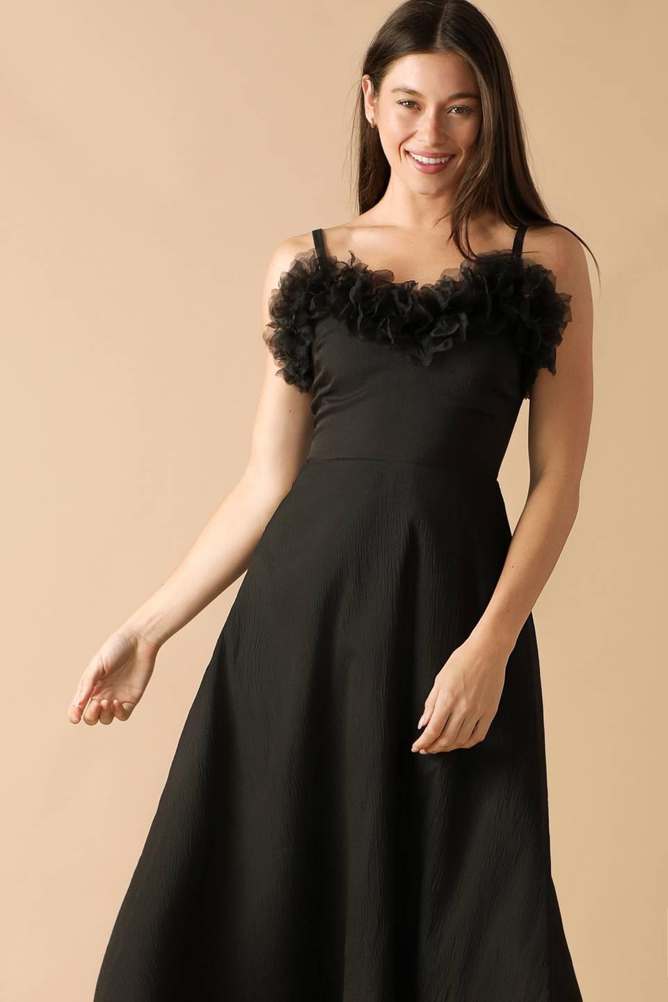 WHISPERING PINES WOVEN MIDI DRESS - Glamourous Grace