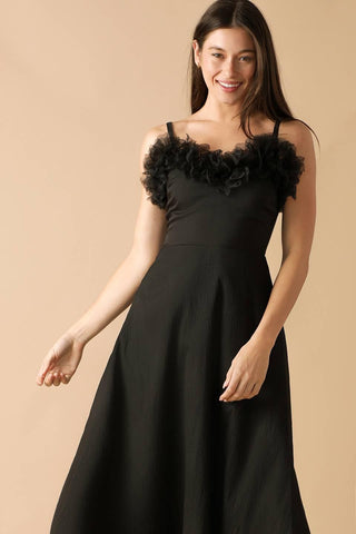 WHISPERING PINES WOVEN MIDI DRESS - Glamourous Grace