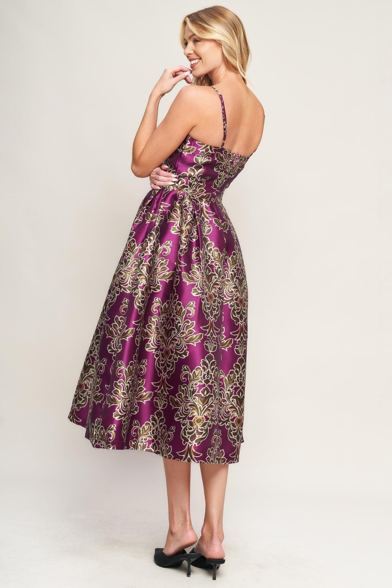 ALONG THE WAY WOVEN MIDI DRESS - Glamourous Grace