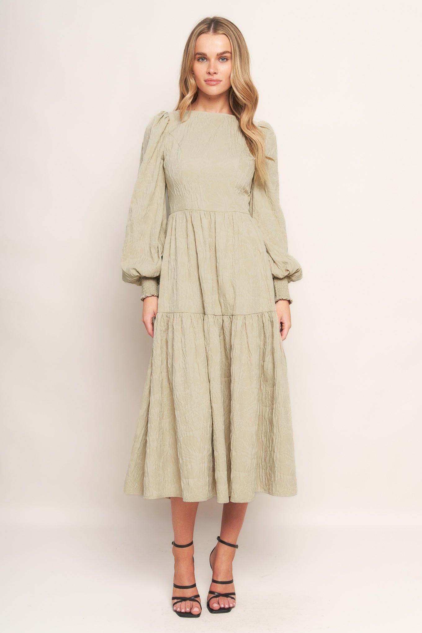 NEBULA NIGHTS WOVEN MIDI DRESS - Glamourous Grace