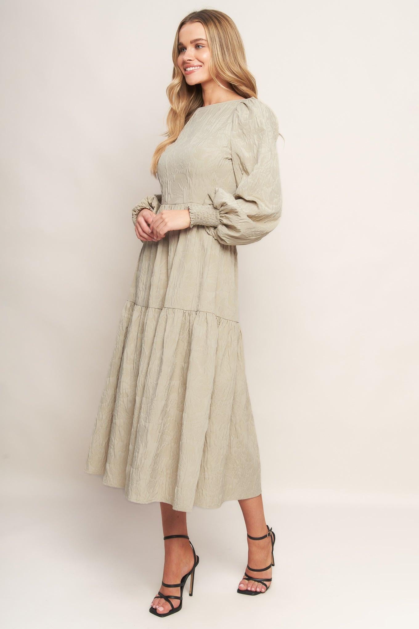 NEBULA NIGHTS WOVEN MIDI DRESS - Glamourous Grace