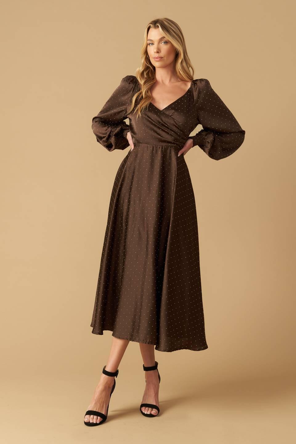 ROMANTIC LOVER EMBELLISHED WOVEN MIDI DRESS - Glamourous Grace