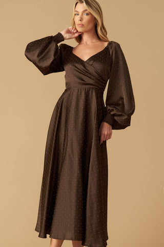 ROMANTIC LOVER EMBELLISHED WOVEN MIDI DRESS - Glamourous Grace