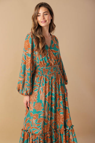 FLEETING FAUNA WOVEN MAXI DRESS - Glamourous Grace