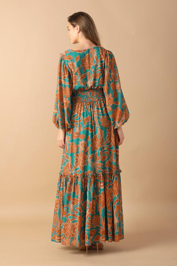 FLEETING FAUNA WOVEN MAXI DRESS - Glamourous Grace