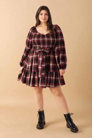 BE WITH YOU WOVEN PLAID MINI DRESS - Glamourous Grace