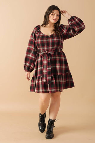BE WITH YOU WOVEN PLAID MINI DRESS - Glamourous Grace