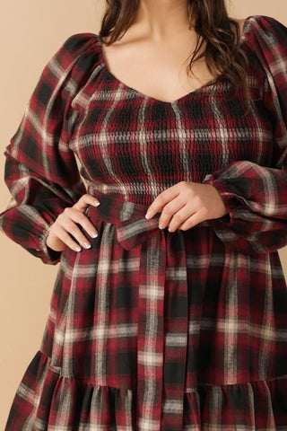BE WITH YOU WOVEN PLAID MINI DRESS - Glamourous Grace