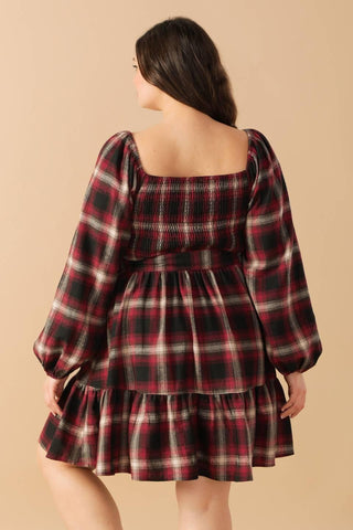 BE WITH YOU WOVEN PLAID MINI DRESS - Glamourous Grace
