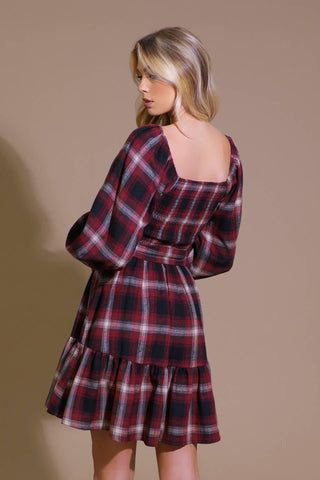 BE WITH YOU WOVEN PLAID MINI DRESS - Glamourous Grace