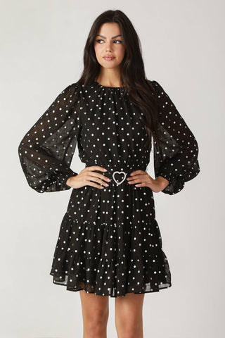 DANCING IN THE RAIN WOVEN MINI DRESS - Glamourous Grace