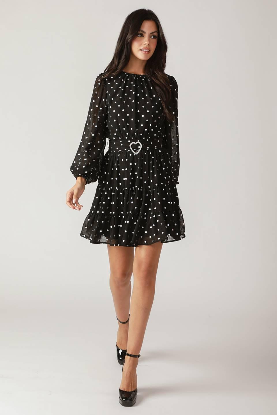 DANCING IN THE RAIN WOVEN MINI DRESS - Glamourous Grace