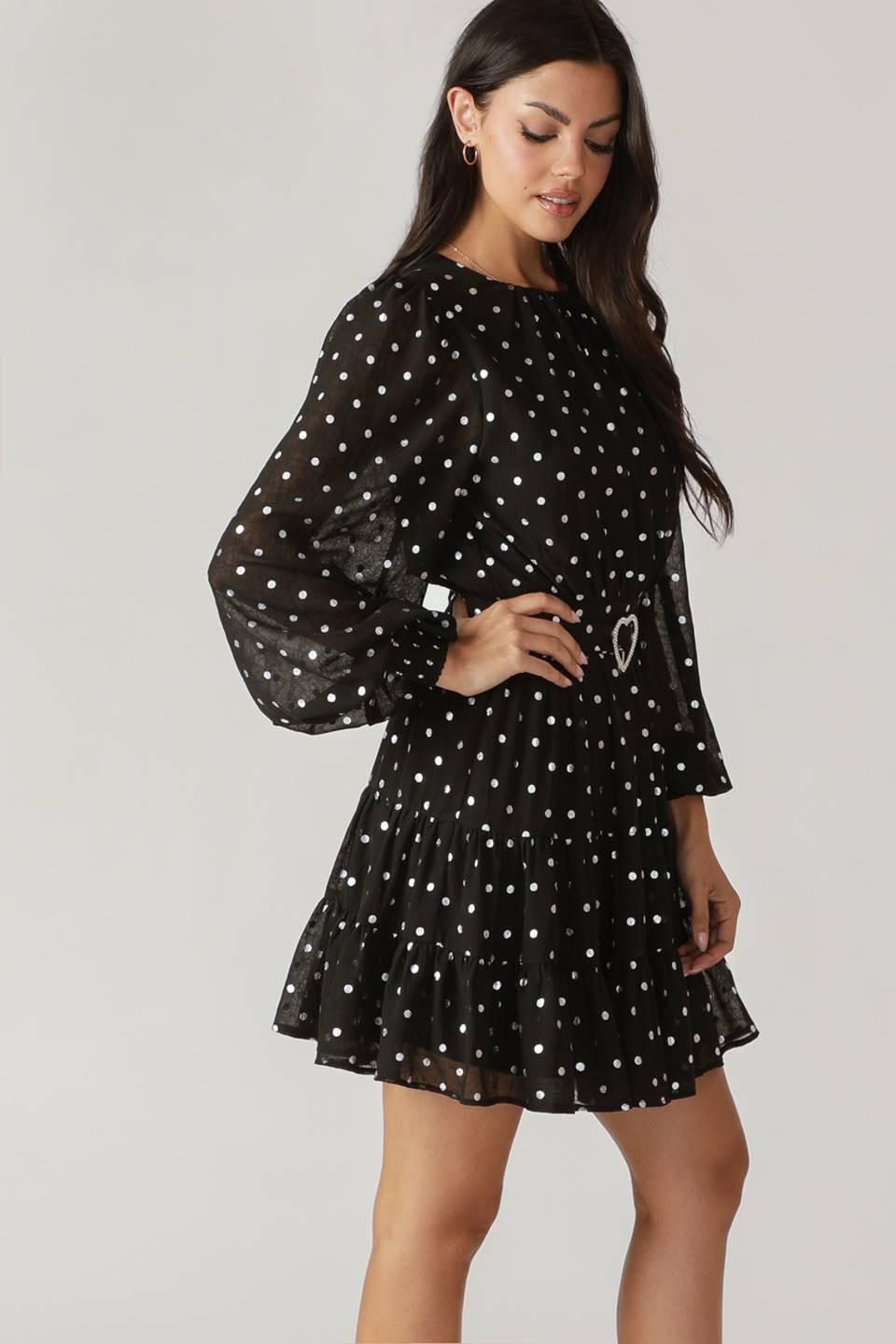 DANCING IN THE RAIN WOVEN MINI DRESS - Glamourous Grace