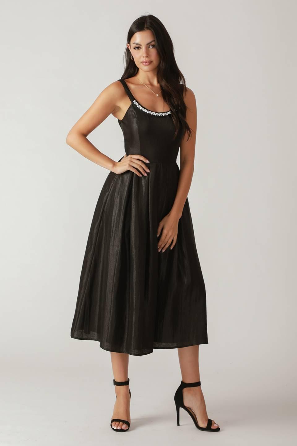 FLUTTERING FIELDS WOVEN MIDI DRESS - Glamourous Grace