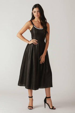 FLUTTERING FIELDS WOVEN MIDI DRESS - Glamourous Grace