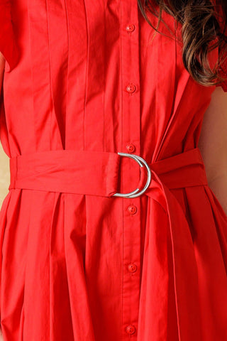 GLIMPSE IN TIME WOVEN MIDI DRESS - Glamourous Grace