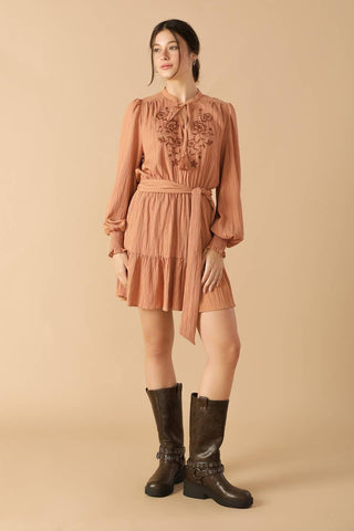 WANDERING MIND WOVEN MINI DRESS - Glamourous Grace