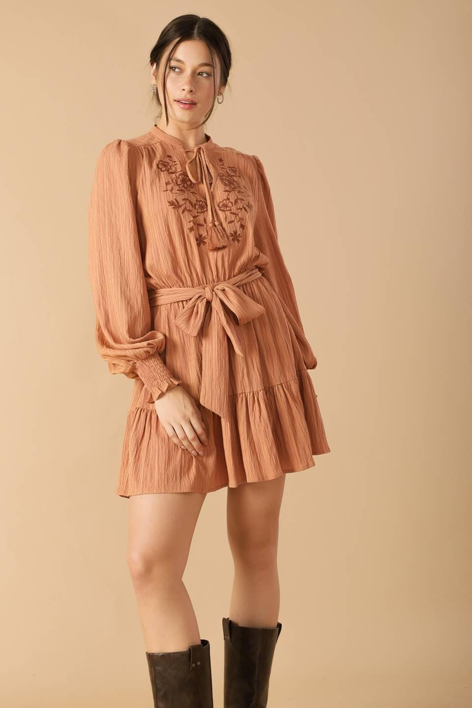 WANDERING MIND WOVEN MINI DRESS - Glamourous Grace