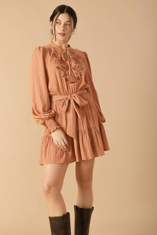 WANDERING MIND WOVEN MINI DRESS - Glamourous Grace