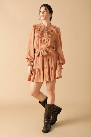 WANDERING MIND WOVEN MINI DRESS - Glamourous Grace