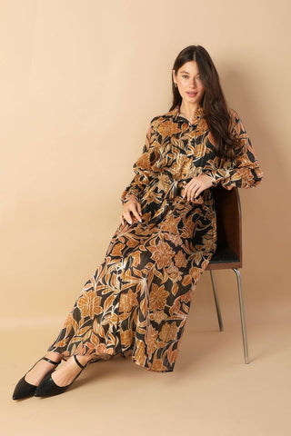 BETWEEN THE LINES WOVEN MIDI DRESS - Glamourous Grace