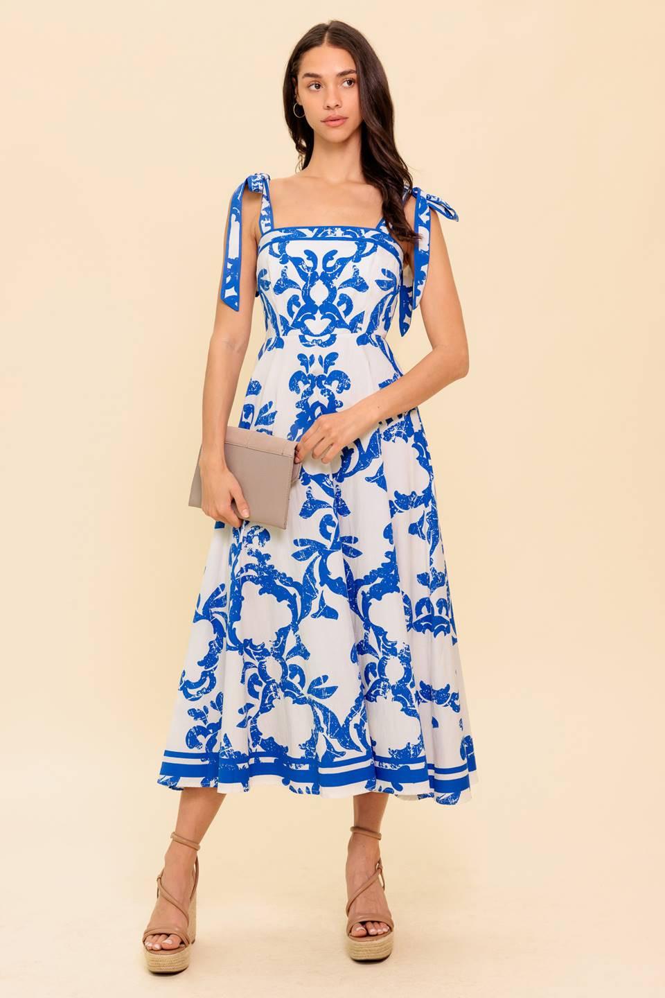 ADAIR PASSPORT TO THE SUN WOVEN MIDI DRESS - Glamourous Grace