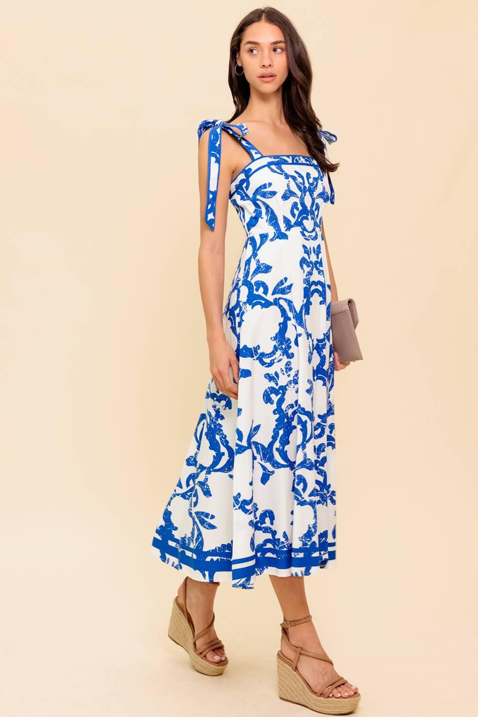 ADAIR PASSPORT TO THE SUN WOVEN MIDI DRESS - Glamourous Grace