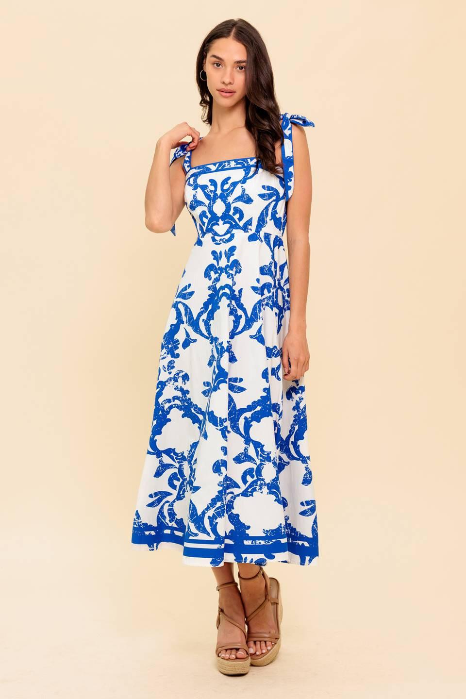 ADAIR PASSPORT TO THE SUN WOVEN MIDI DRESS - Glamourous Grace