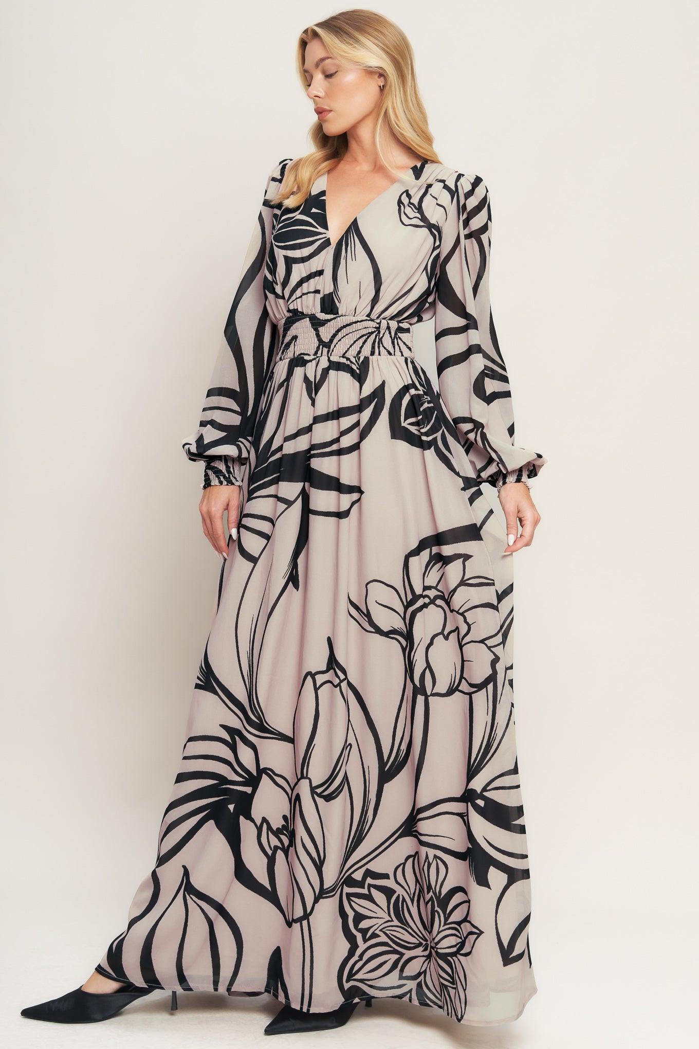 DANCING DEWDROPS WOVEN MAXI DRESS - Glamourous Grace