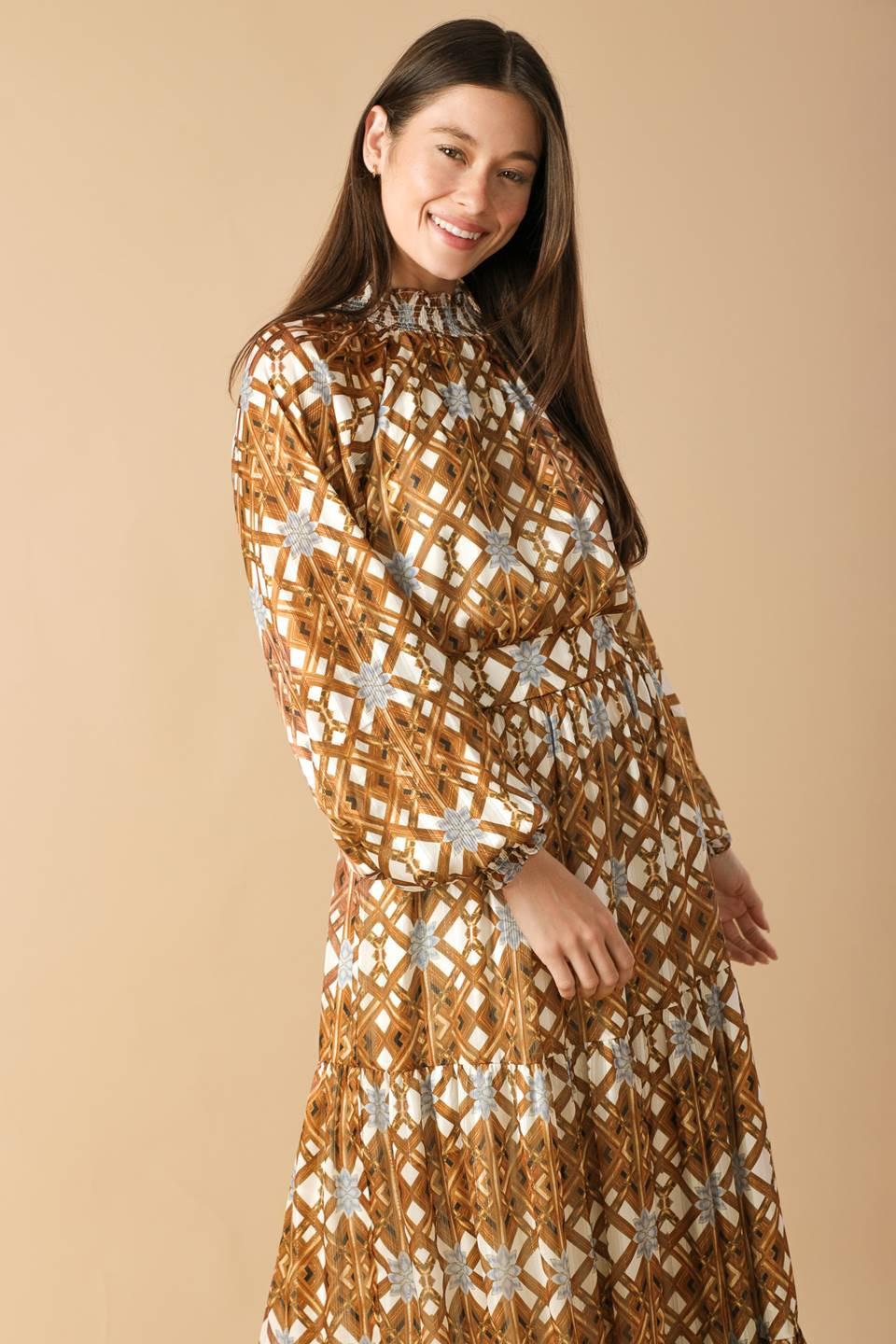 CELESTIAL CASCADE WOVEN MAXI DRESS - Glamourous Grace