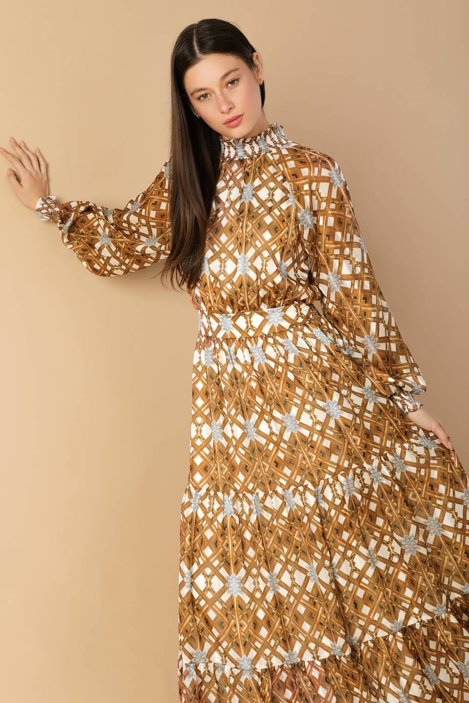 CELESTIAL CASCADE WOVEN MAXI DRESS - Glamourous Grace