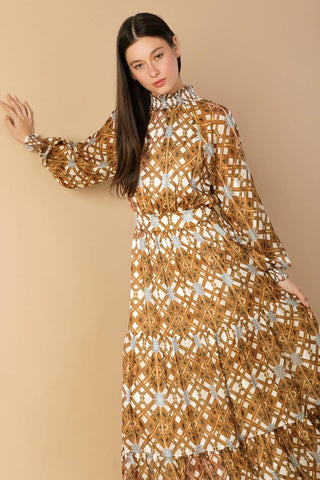 CELESTIAL CASCADE WOVEN MAXI DRESS - Glamourous Grace