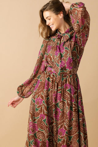 DRIFTING THOUGHTS WOVEN MIDI DRESS - Glamourous Grace