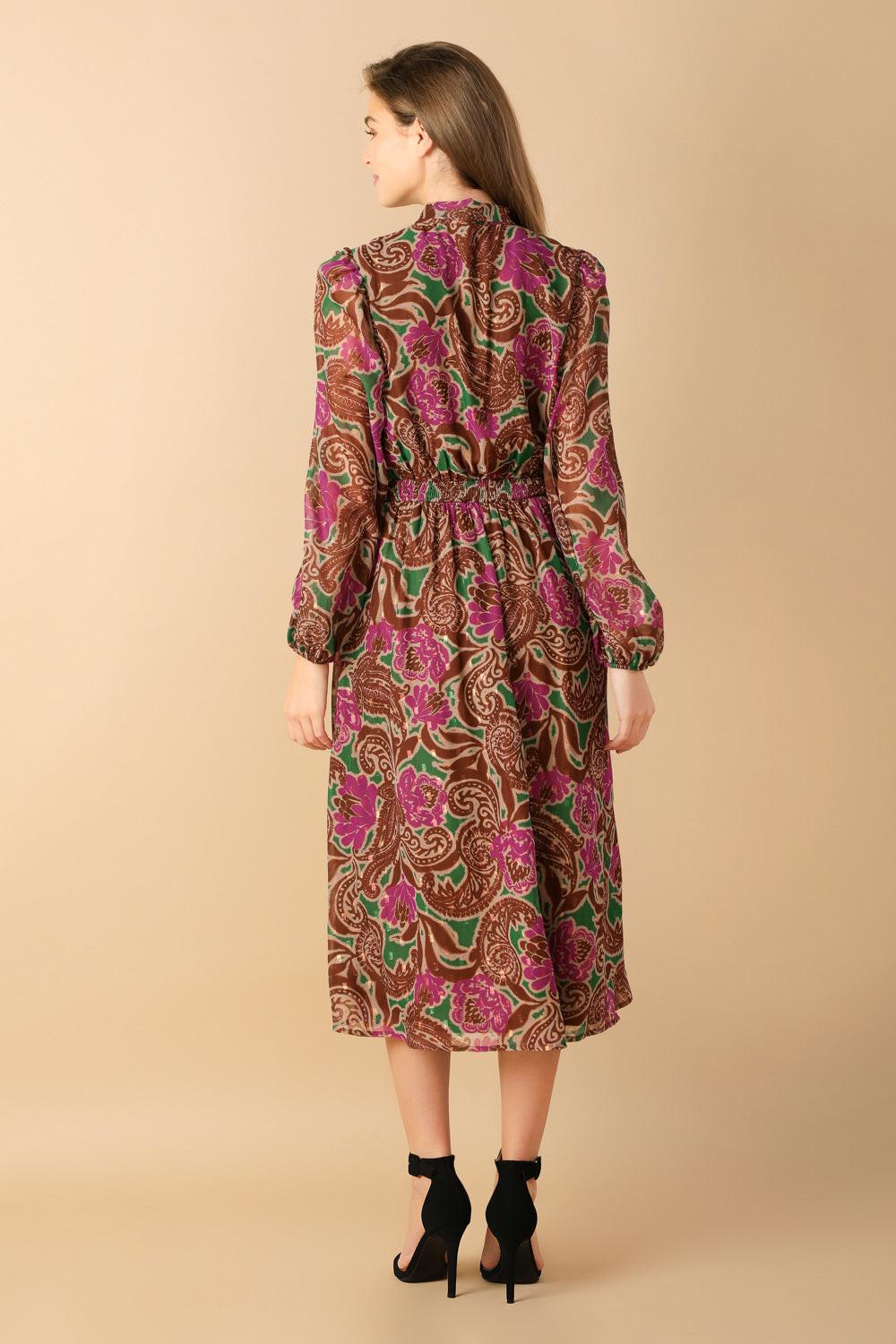 DRIFTING THOUGHTS WOVEN MIDI DRESS - Glamourous Grace