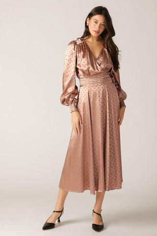 MOMENTS OF CLARITY WOVEN MIDI DRESS - Glamourous Grace