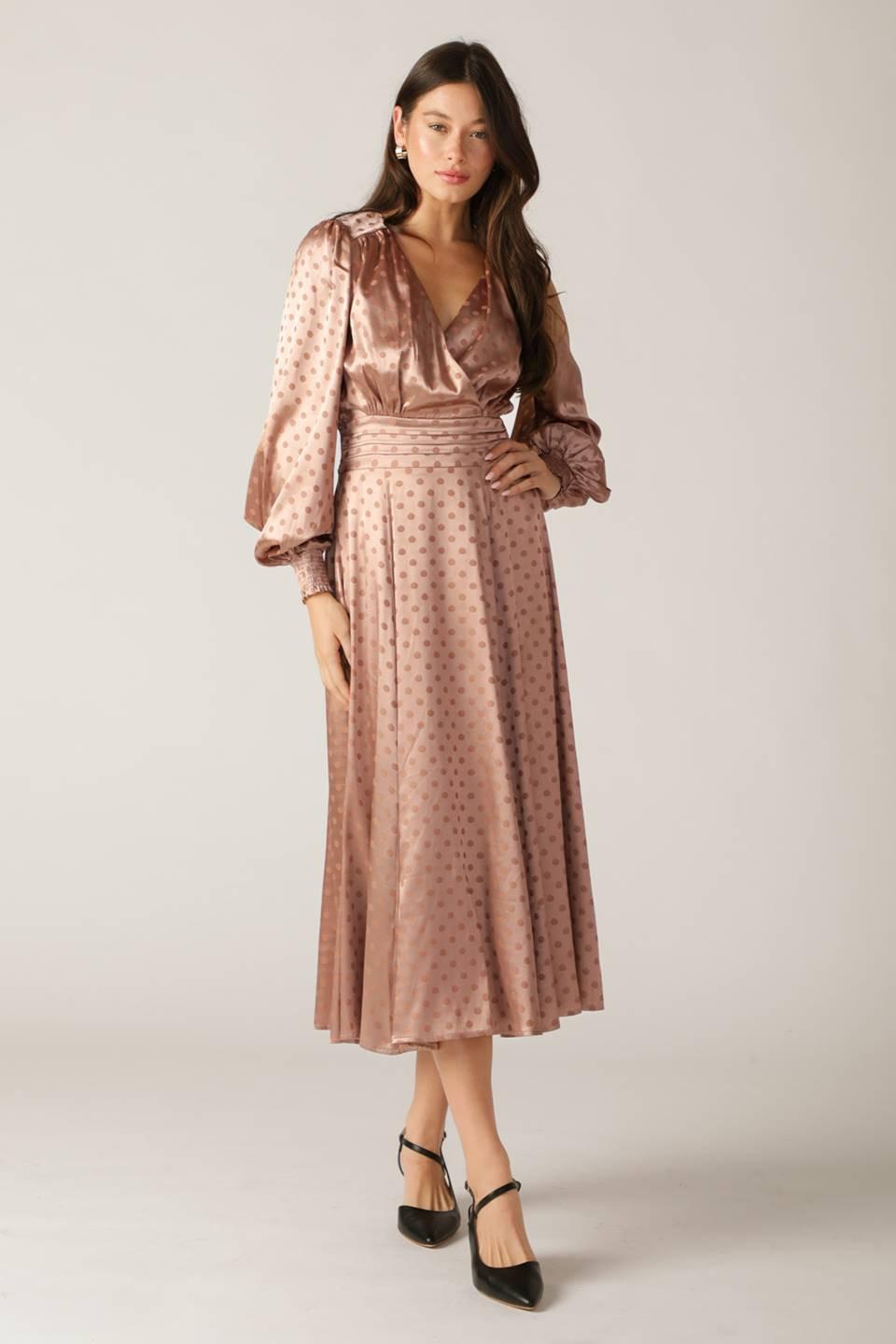 MOMENTS OF CLARITY WOVEN MIDI DRESS - Glamourous Grace