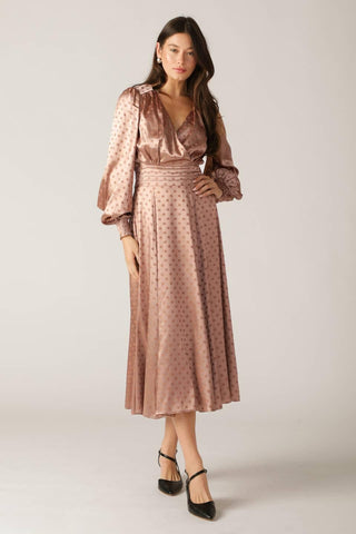 MOMENTS OF CLARITY WOVEN MIDI DRESS - Glamourous Grace