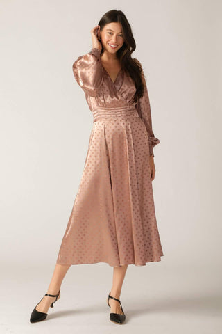 MOMENTS OF CLARITY WOVEN MIDI DRESS - Glamourous Grace