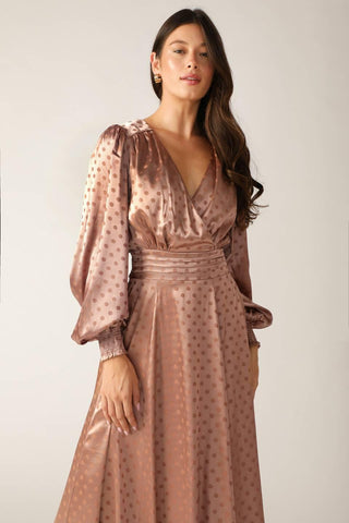 MOMENTS OF CLARITY WOVEN MIDI DRESS - Glamourous Grace