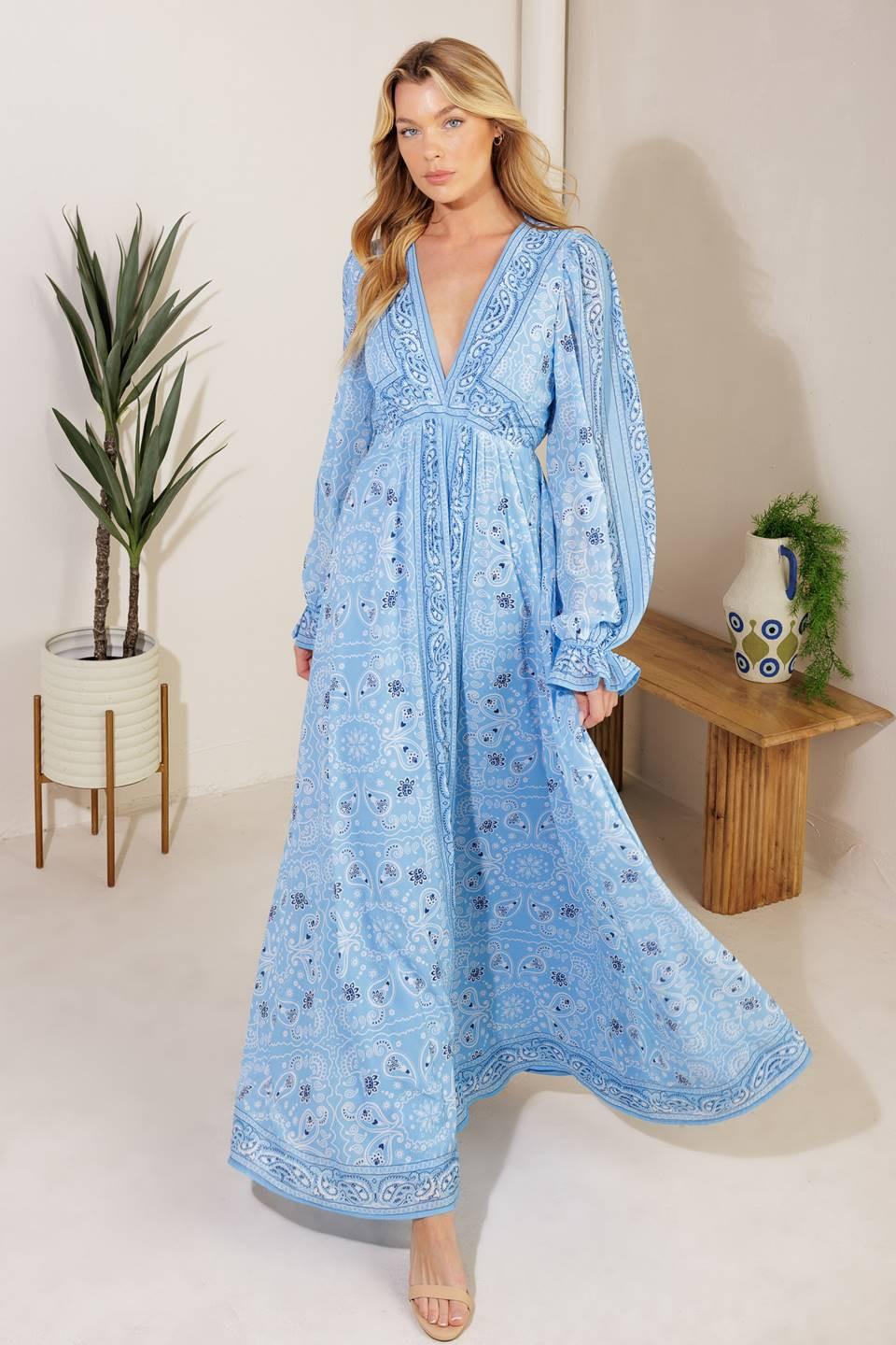 RIPPLES OF TIME WOVEN MAXI DRESS - Glamourous Grace