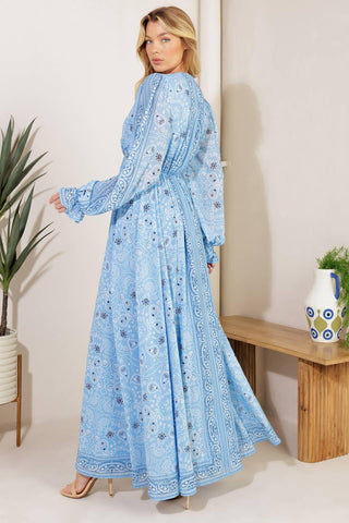 RIPPLES OF TIME WOVEN MAXI DRESS - Glamourous Grace