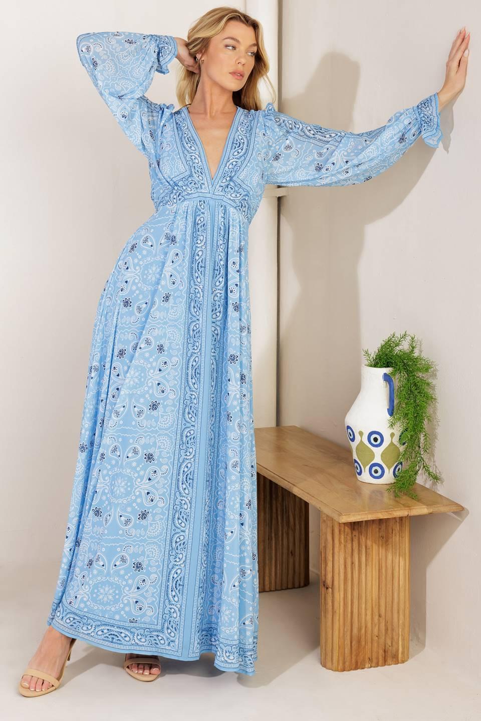 RIPPLES OF TIME WOVEN MAXI DRESS - Glamourous Grace