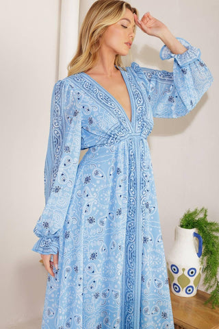 RIPPLES OF TIME WOVEN MAXI DRESS - Glamourous Grace