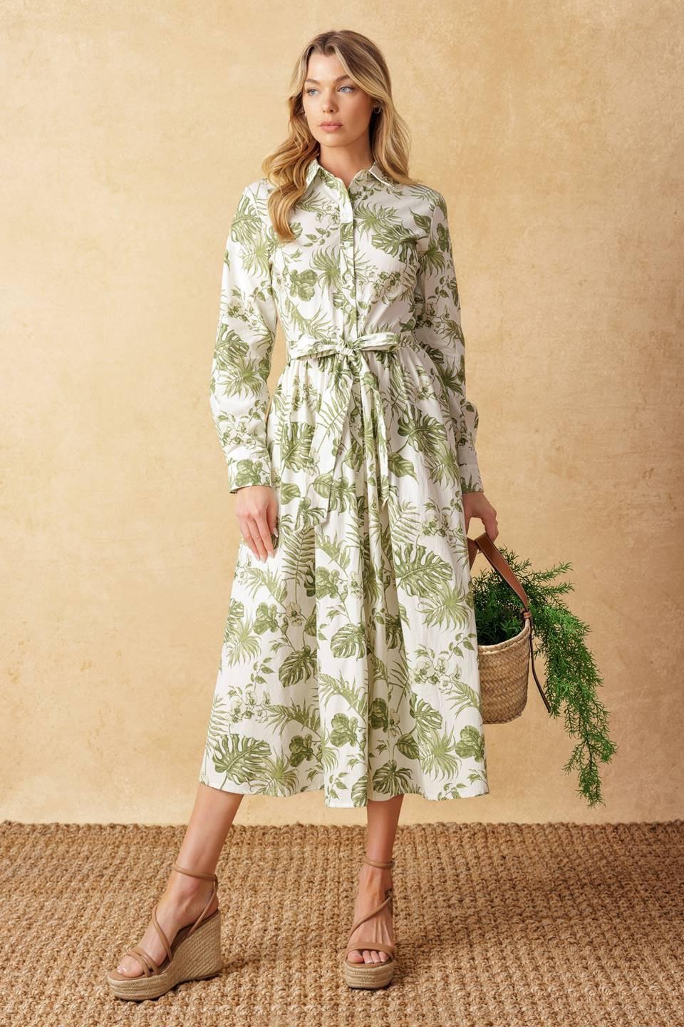 WANT YOU AROUND WOVEN MIDI DRESS - Glamourous Grace