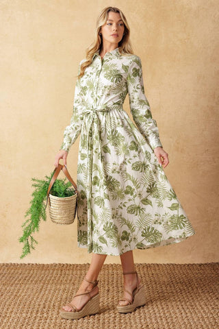WANT YOU AROUND WOVEN MIDI DRESS - Glamourous Grace