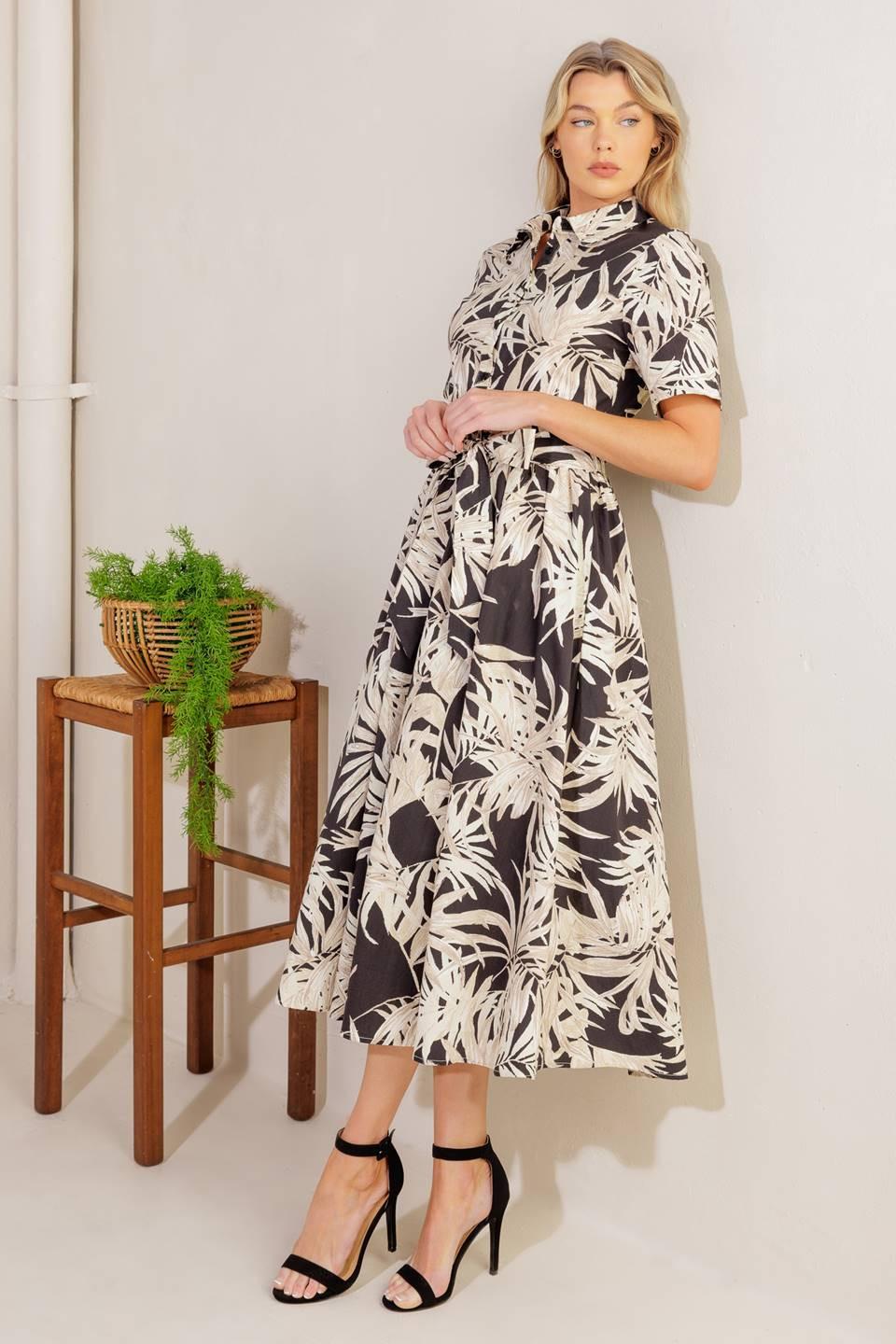 ALL YOU DO WOVEN MIDI DRESS - Glamourous Grace